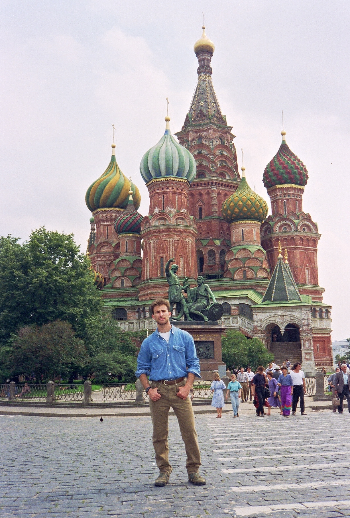 Greg at St. Basil's, Moscow, Summer 1993 (0029 8 copy)